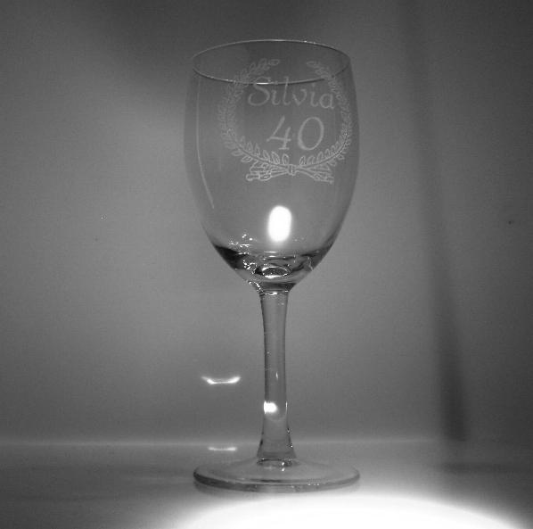 Glasgravur Weinglas 330ml 1
