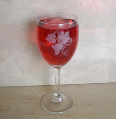 Glasgravur Weinglas Traube (Bitte hier klicken um dieses Bild in seiner vollen Größe zu betrachten)
