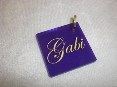 Gravur Acryl Anh&auml;nger Logo viereckig (Bitte hier klicken um dieses Bild in seiner vollen Gr&ouml;&szlig;e zu betrachten)