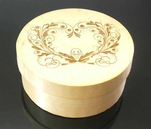 Gravur holzschachtel rund